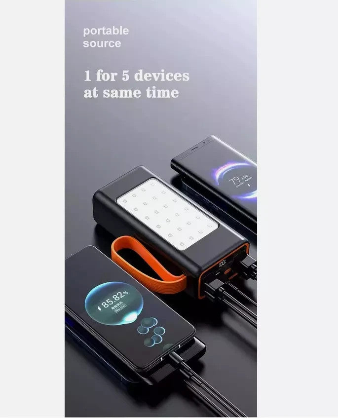 50000mAh Power Bank 66W PD Fast Charging for phone Outdoor Camping Power Supply