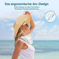 AJVV Portable Bladeless Neck Fan 3 Speeds USB Rechargeable Fan 4000mAh for Men