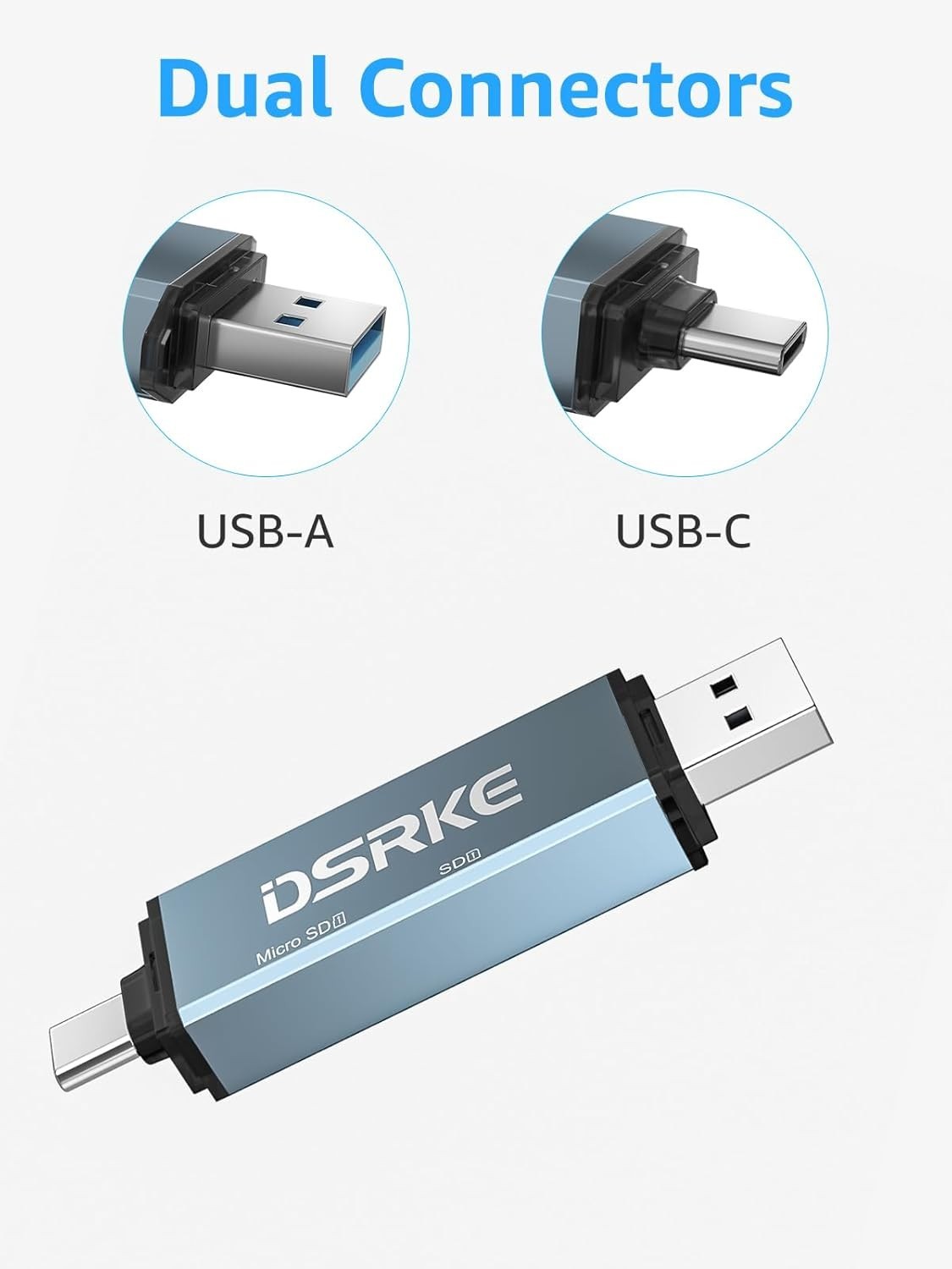 SD Card Reader, USB C Card Reader, SD/Micro SD Card Reader OTG Adapter for SD/MM