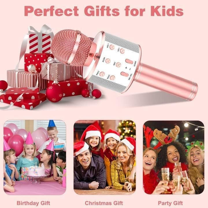 Wowstar Wireless Microphone, Karaoke Bluetooth Microphone for Kids Adults, Porta