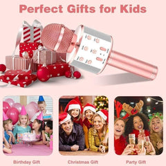 Wowstar Wireless Microphone, Karaoke Bluetooth Microphone for Kids Adults, Porta