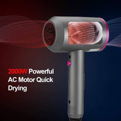 Ionic Hair Dryer, Hair Dryer with Diffuser 2000W Constant Temperature Cool Shot
