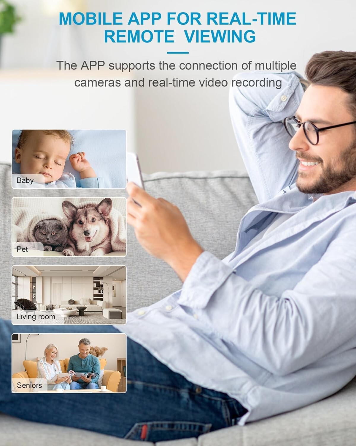 AOBOCAM Mini Camera for Home 4K HD Indoor Battery Mini Cameras Wireless WiFi Sec