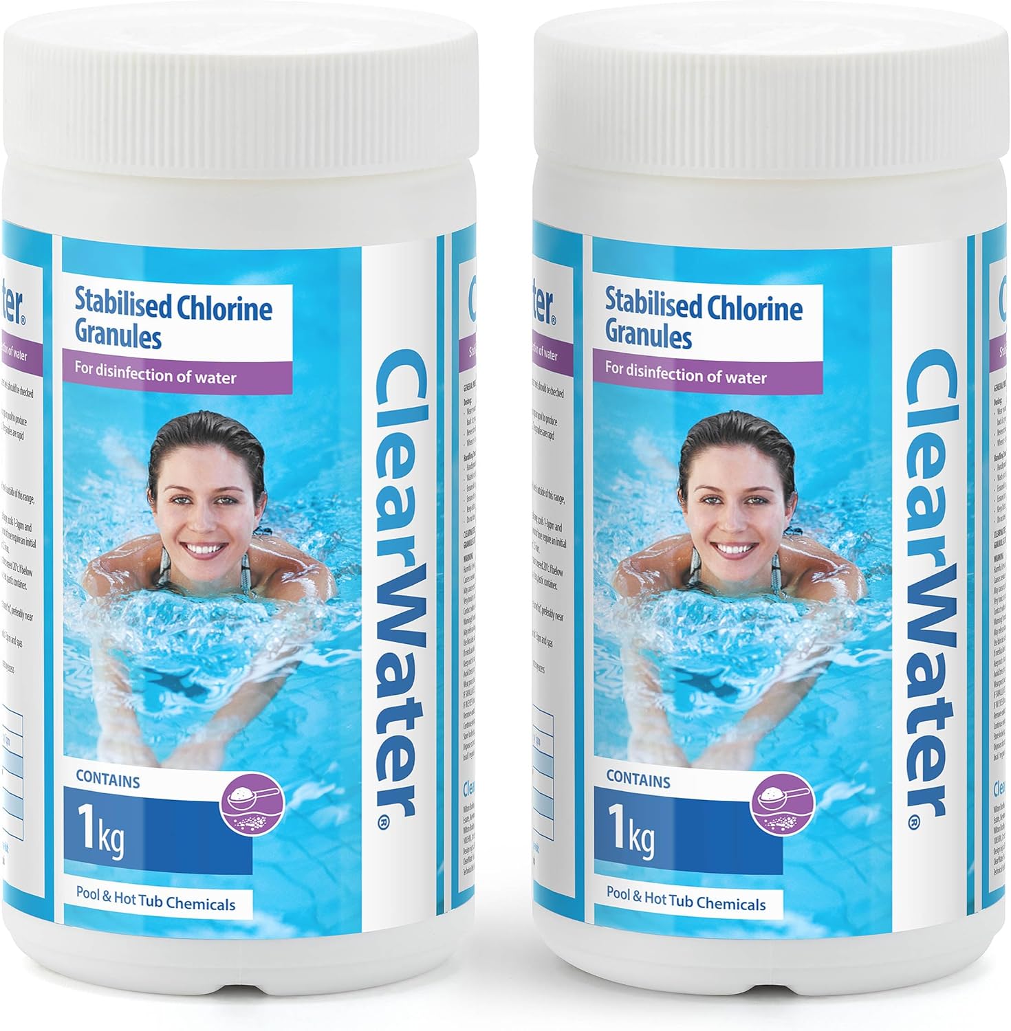 Chlorine Granules for Hot Tub, Spa & Swimming Pool, Rapid Water Disinfectant & Pool Cleaning Treatment, Available in 1kg/2kg/4kg/5kg