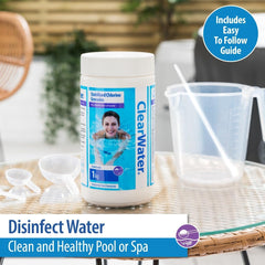 Chlorine Granules for Hot Tub, Spa & Swimming Pool, Rapid Water Disinfectant & Pool Cleaning Treatment, Available in 1kg/2kg/4kg/5kg