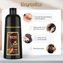 Black Hair Dye Shampoo for Gray Hair