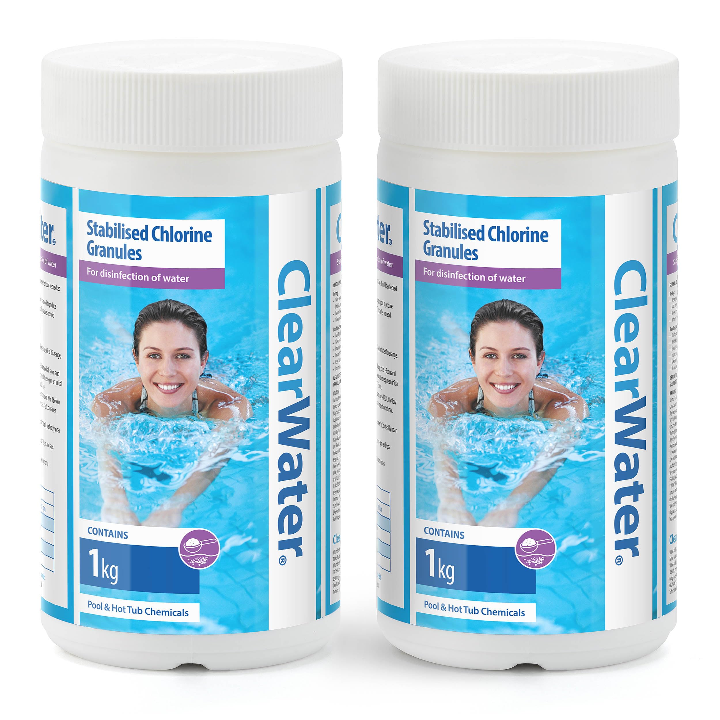 Chlorine Granules for Hot Tub, Spa & Swimming Pool, Rapid Water Disinfectant & Pool Cleaning Treatment, Available in 1kg/2kg/4kg/5kg