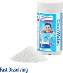 Chlorine Granules for Hot Tub, Spa & Swimming Pool, Rapid Water Disinfectant & Pool Cleaning Treatment, Available in 1kg/2kg/4kg/5kg
