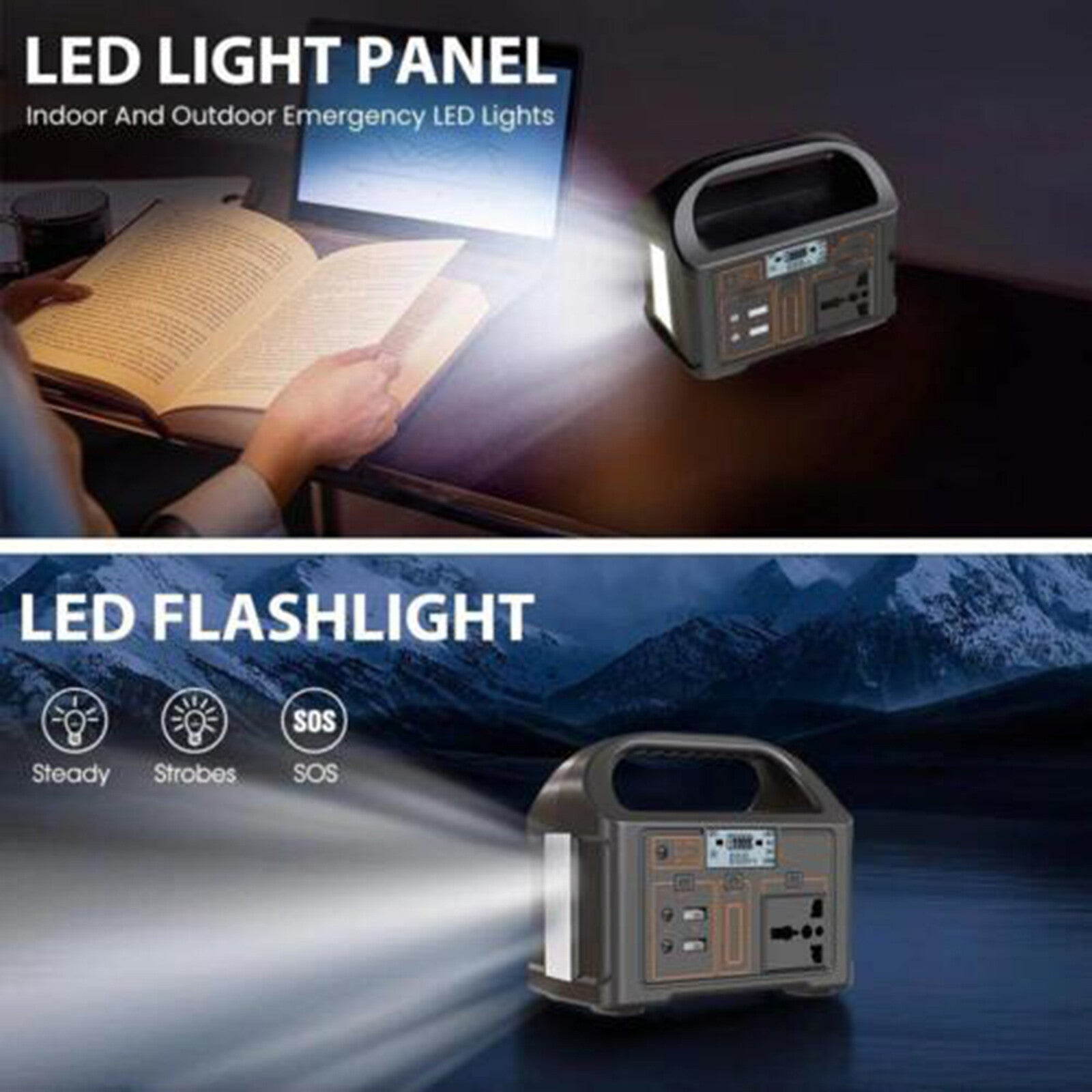 100W 220V Portable Power Station Outdoor Solar Generator Emergency Power Supply